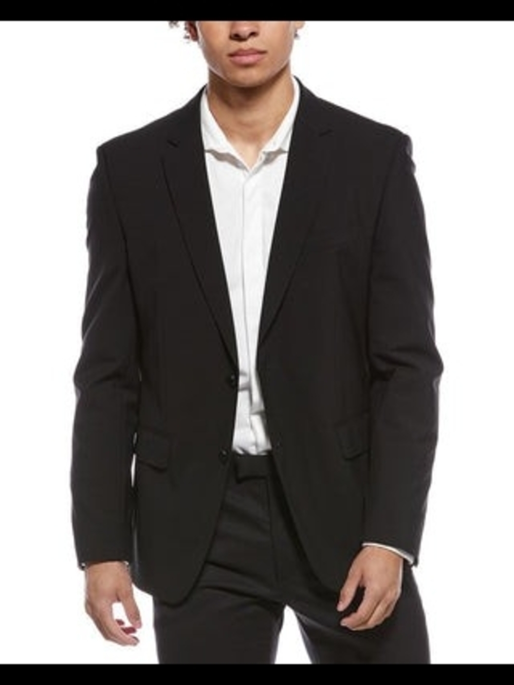Reaction Kenneth Cole Black Two-Button Suit Blazer